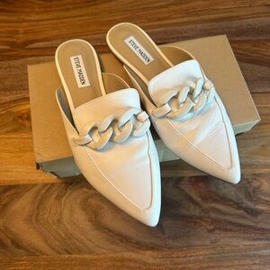 Steve Madden Fleur Pointed Toe Mules - Bone Leather